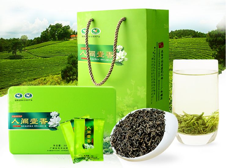 金花茶业 横县茉莉花茶 特级浓香茉莉绿茶 人间壹香礼盒150g