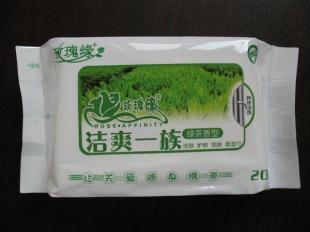 供应湿巾洁爽一族绿茶香型洁肤润肤柔湿巾20片家居用品批发_纸业_世界工厂网中国产品信息库
